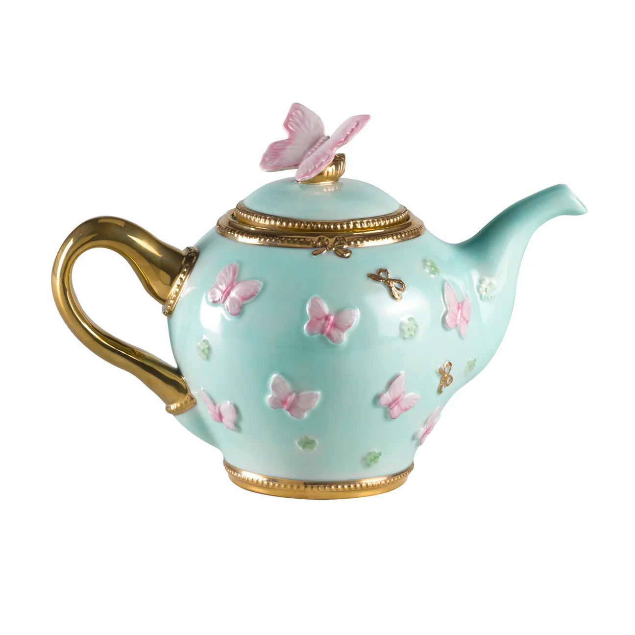 Butterfly Aquamarine Teapot (Villari)