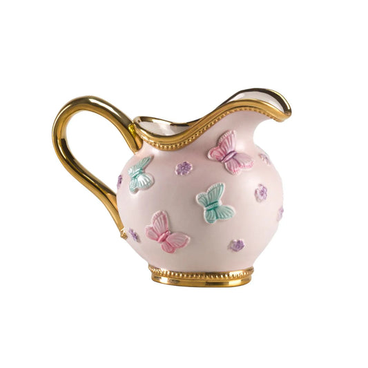 Butterfly Pastel Pink Creamer (Villari)