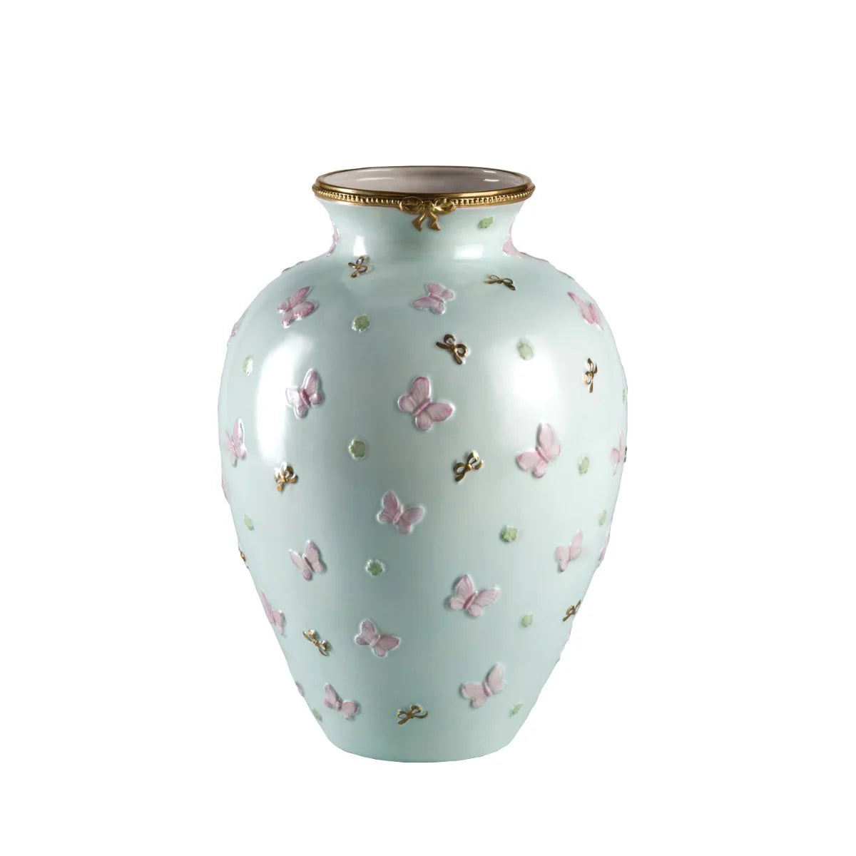 Butterfly Medium Vase - Aquamarine (Villari)