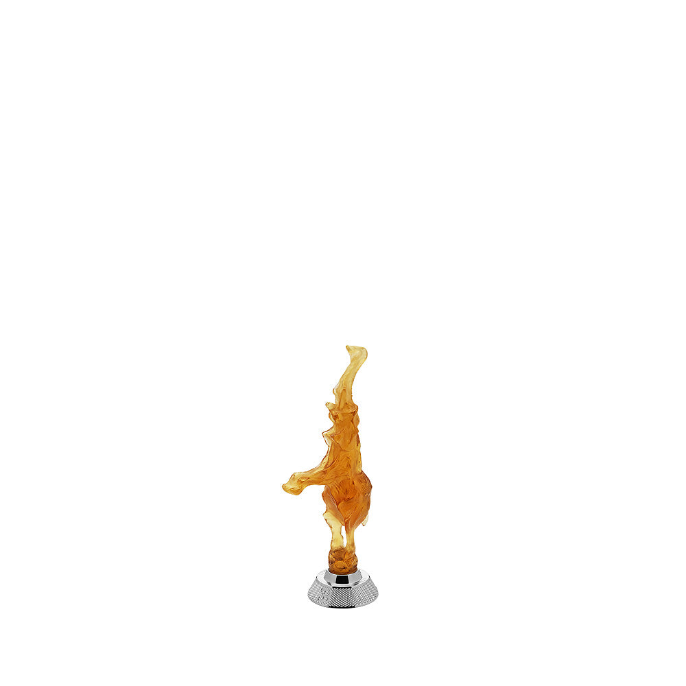 Dancing Elephant, Rembrandt Bugatti By Lalique, 2014 - Amber Crystal (Lalique Special Order)