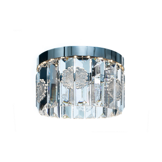 Serene 18 Prisms Chandelier, Circular - Nickel (Plated) Finish