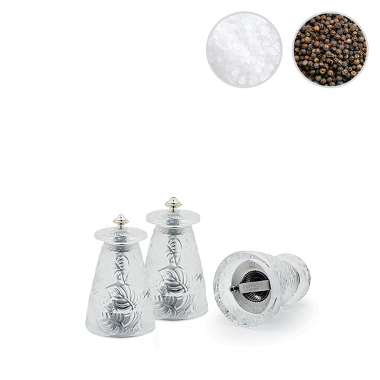 Feuilles Pepper & Salt Grinders (Lalique Special Order)