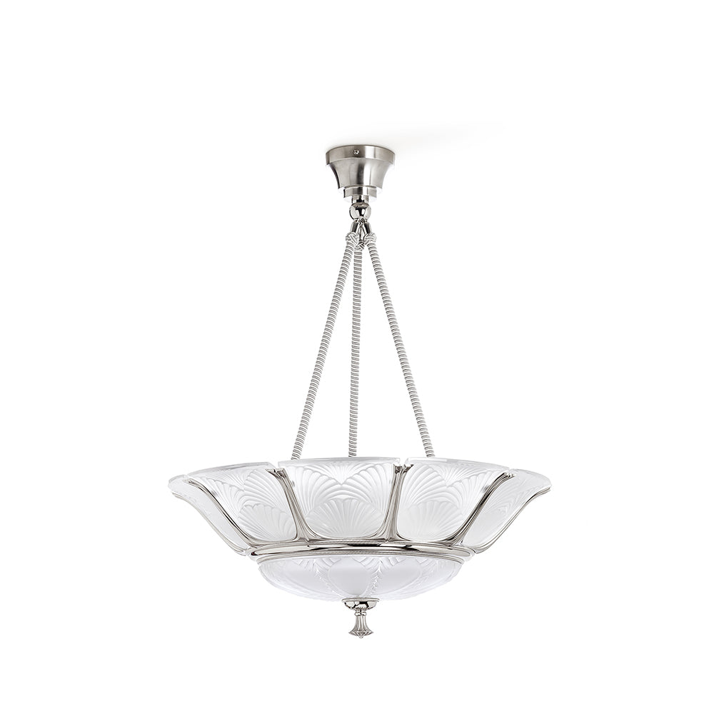 Ginkgo Ceiling Large Lamp - Nickel Finish (Lalique Special Order)