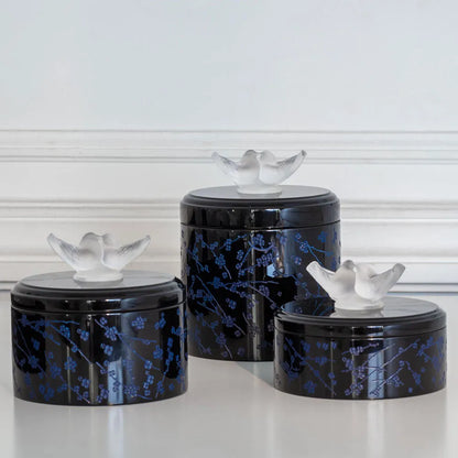 Fleurs De Cerisier Box - Black And Midnight Blue (Small Size) (Lalique Special Order)