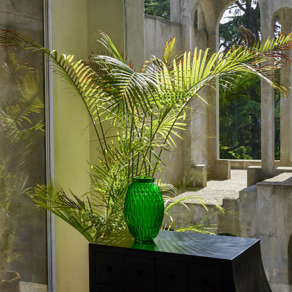 Plumes Vase - Green Crystal (Lalique Special Order)