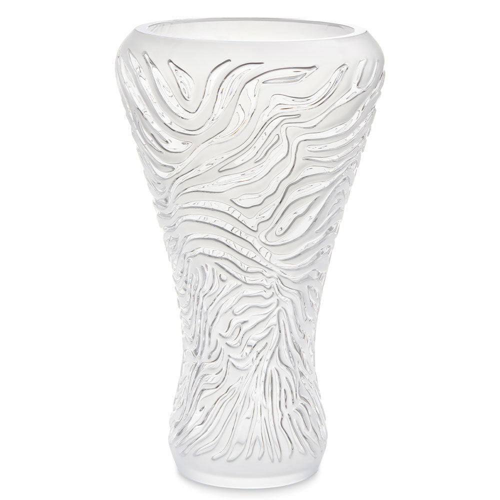 Zèbre Vase - Satin Finish Relief (Lalique Special Order)