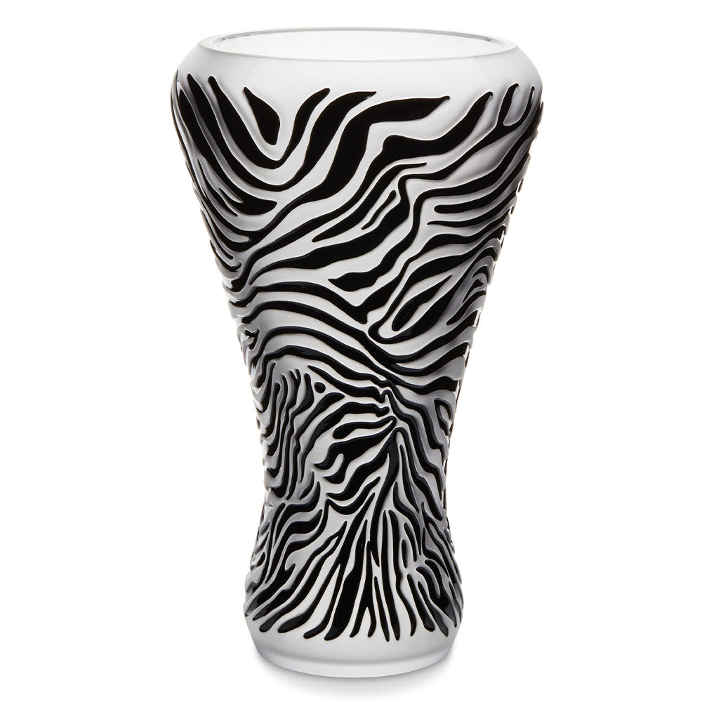 Zèbre Vase - Black Enameled (Lalique Special Order)