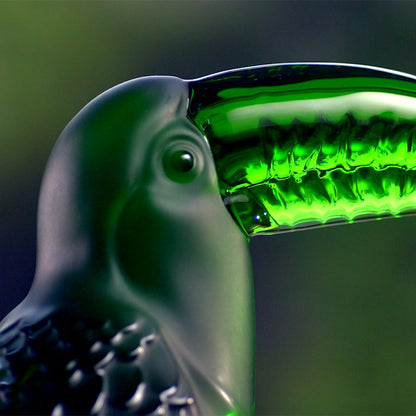 Toucan Sculpture - Amazon Green Crystal (Lalique Special Order)