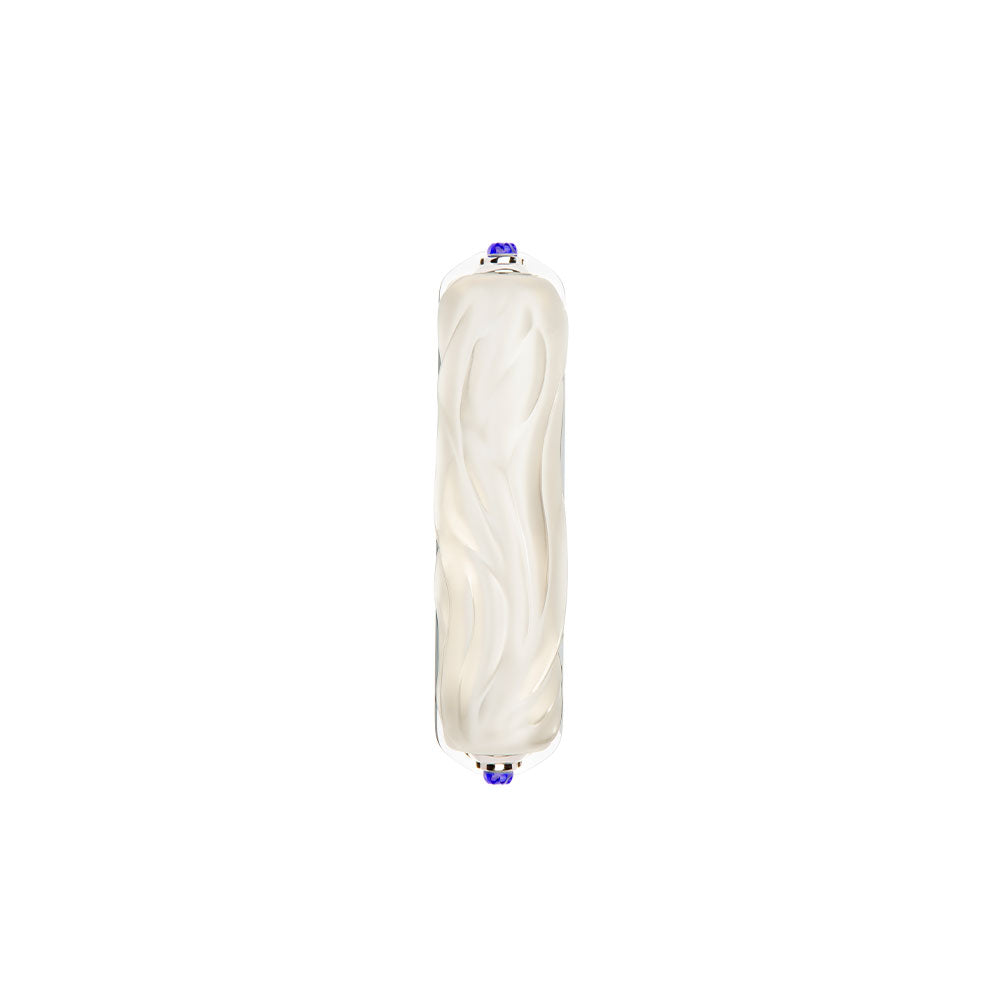 Mezuzah by Irma Small Size - Clear and Nickel (Lalique Special Order)