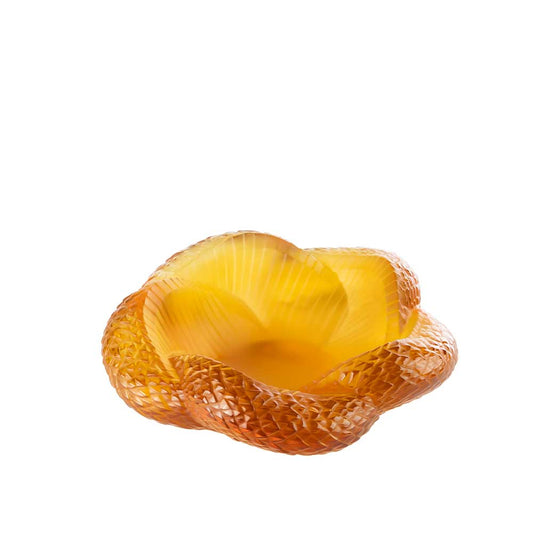 Serpent Bowl - Amber Crystal (Lalique Special Order)