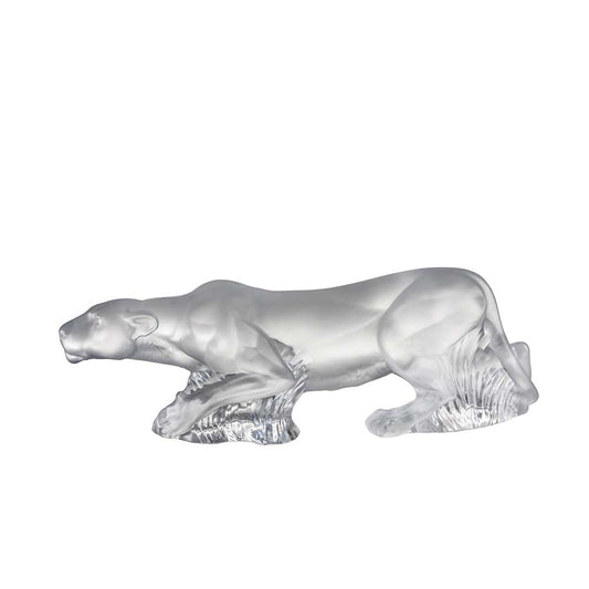 Timbavati Lioness Sculpture - Clear Crystal (Lalique Special Order)