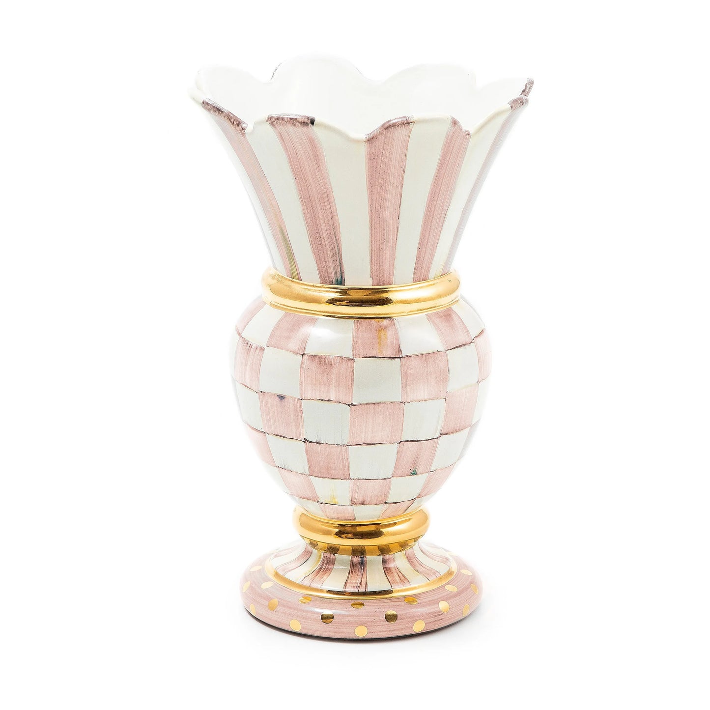 Rosy Check Ceramic Great Vase (Mackenzie Childs)