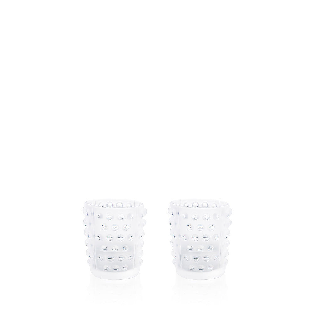 Set of 2 Mossi Votives - Clear Crystal (Lalique Special Order)