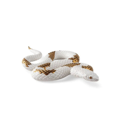 Snake Sculpture - White - Copper (Lladro Special Order)