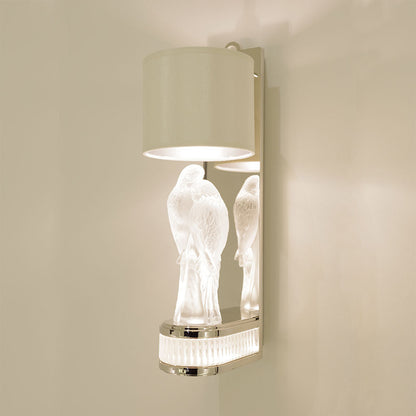 2 Perruches Wall Sconce by Pierre-Yves Rochon - Chrome Finish (Lalique Special Order)