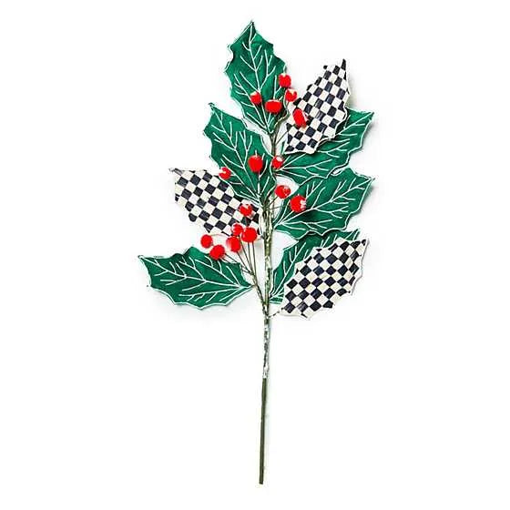 Cozy Christmas Holly Spray Stem (Mackenzie Childs)