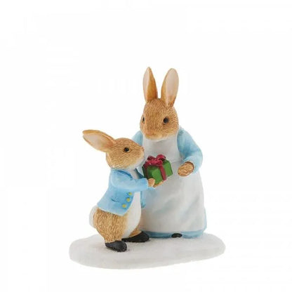 Mrs. Rabbit Passing Peter Rabbit a Present (Beatrix Potter)