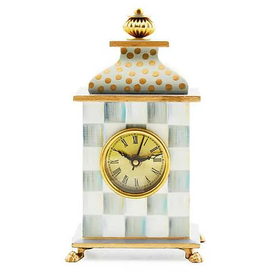 Sterling Check Desk Clock (Mackenzie Childs)