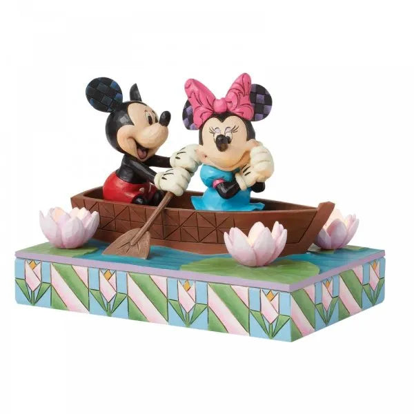 Row-mance is in the Air - Mickey & Minnie in a Rowboat Light-up Figurine  (Disney Traditions) - Pre Order Due 2025