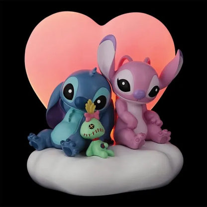 Light up Stitch and Angel Scene (Disney Showcase Collection)