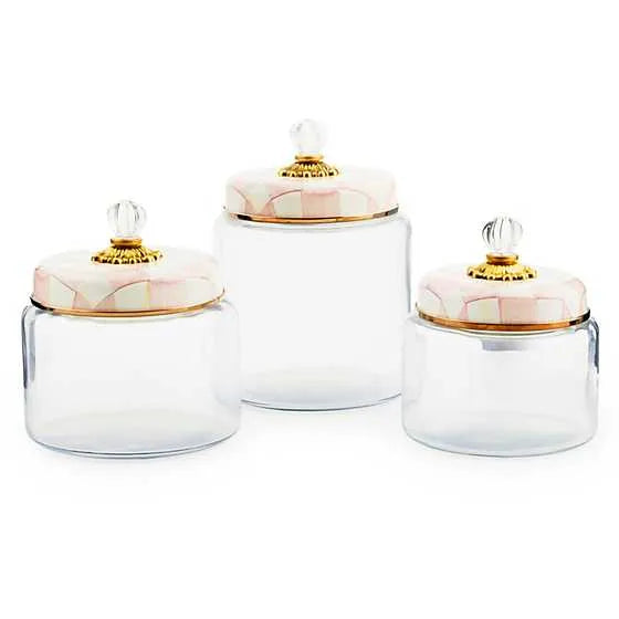 Rosy Check Kitchen Canister, Medium (Mackenzie Childs)