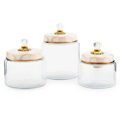 Rosy Check Kitchen Canister, Large (Mackenzie Childs)