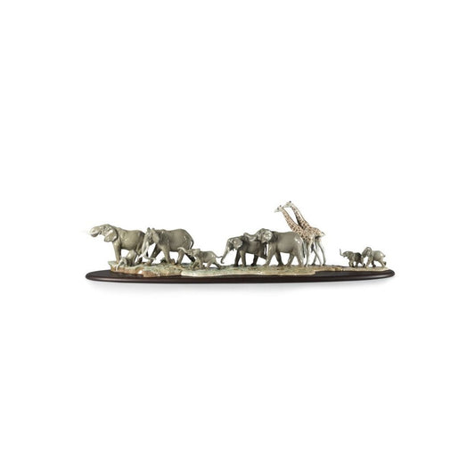 African Savannah Wild Animals Sculpture (Lladro Special Order)