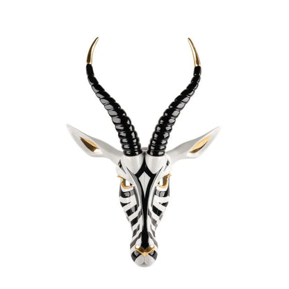 Antelope Mask - Black And Gold (Lladro Special Order)