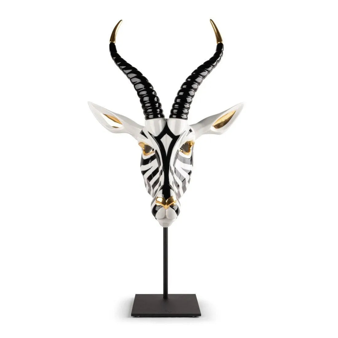 Antelope Mask - Black And Gold (Lladro Special Order)