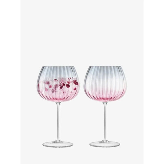 Balloon Goblet Pink/Grey Pair