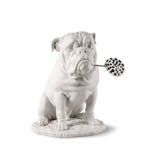 Bulldog With Lollipop Sculpture - Re-Deco (Lladro Special Order)