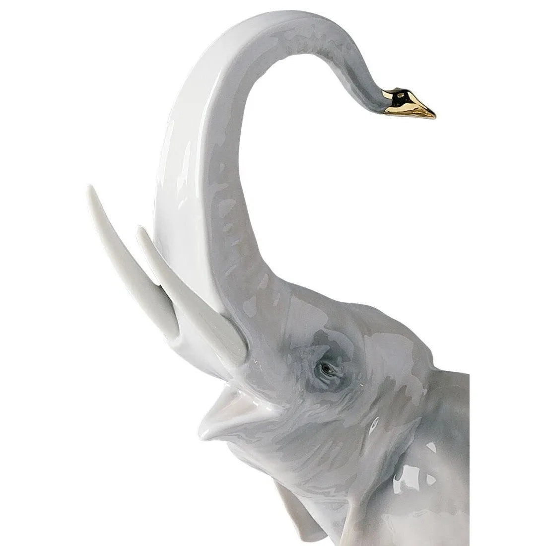 Celebration Elephants On Black Rock Figurine (Lladro Special Order)