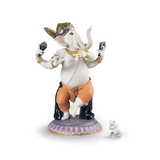 Dancing Ganesha Figurine (Limited Edition) (Lladro Special Order)