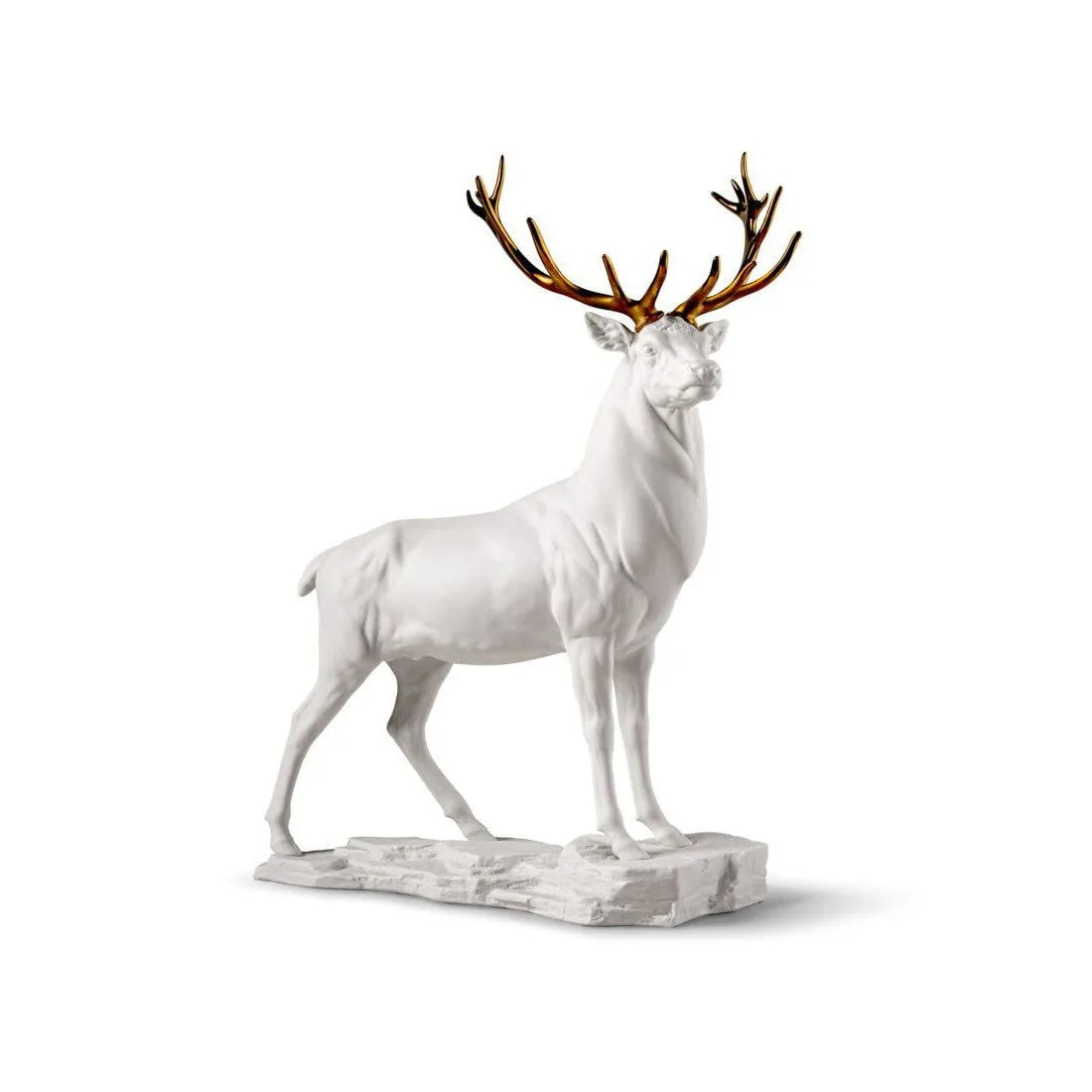 Deer Sculpture - White-Copper (Lladro Special Order)