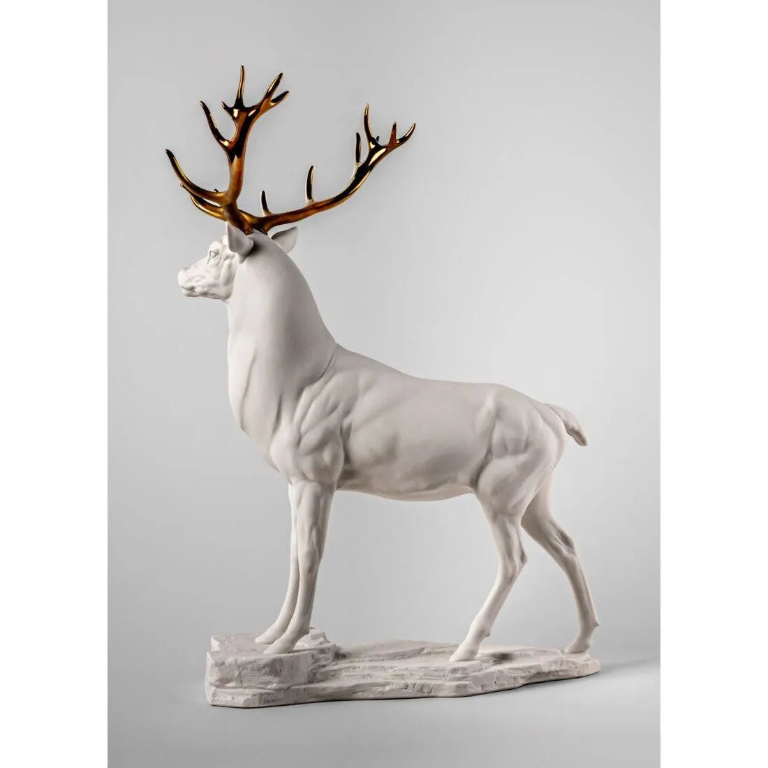 Deer Sculpture - White-Copper (Lladro Special Order)