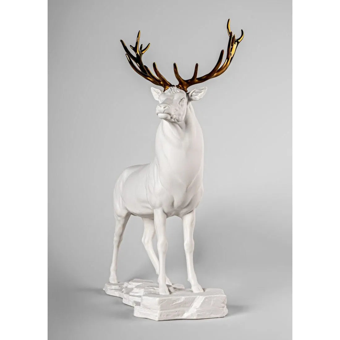 Deer Sculpture - White-Copper (Lladro Special Order)