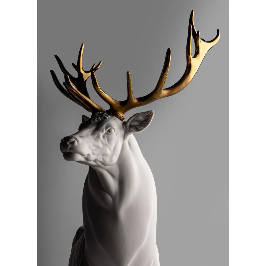 Deer Sculpture - White-Copper (Lladro Special Order)