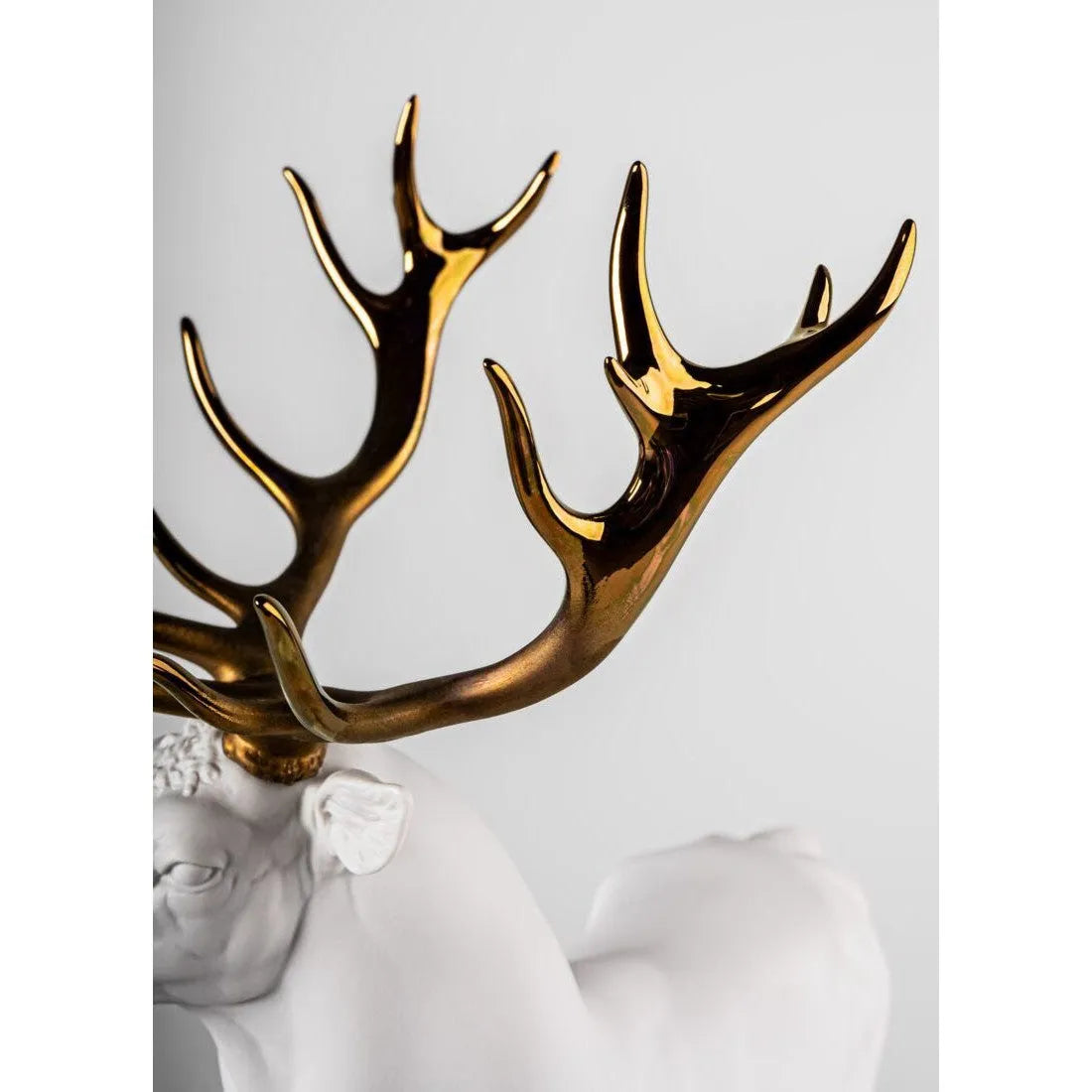 Deer Sculpture - White-Copper (Lladro Special Order)