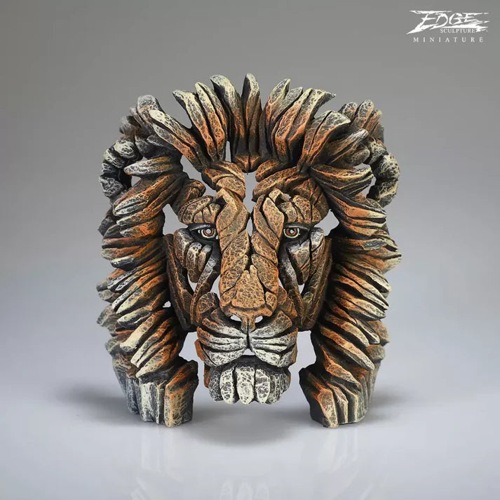 Lion Bust Savannah Sculpture Mini (Edge Sculpture by Matt Buckley)