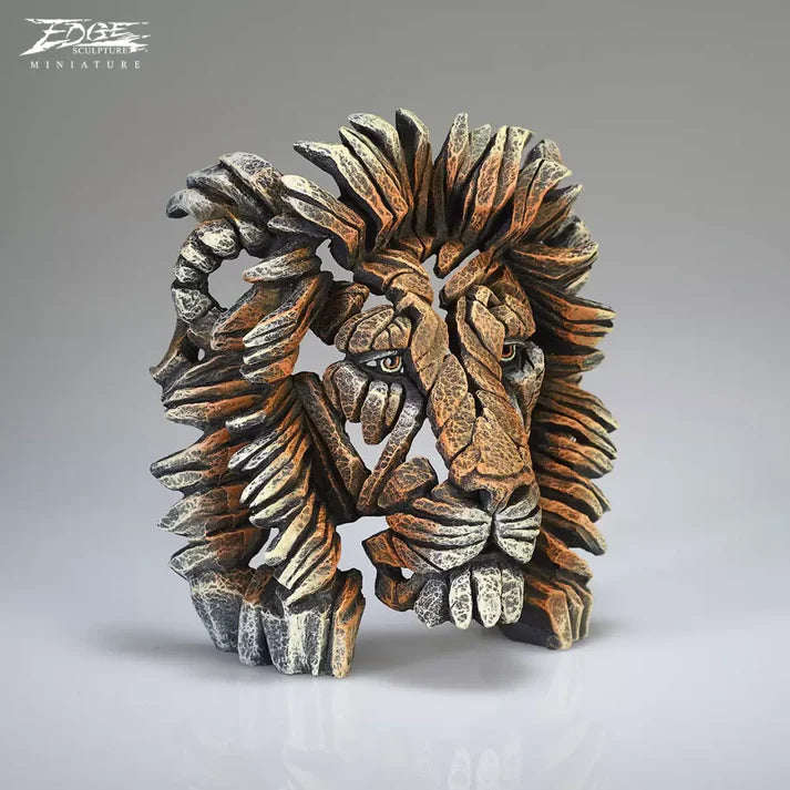 Lion Bust Savannah Sculpture Mini (Edge Sculpture by Matt Buckley)