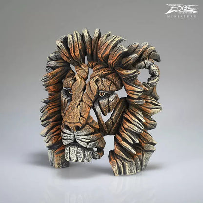 Lion Bust Savannah Sculpture Mini (Edge Sculpture by Matt Buckley)