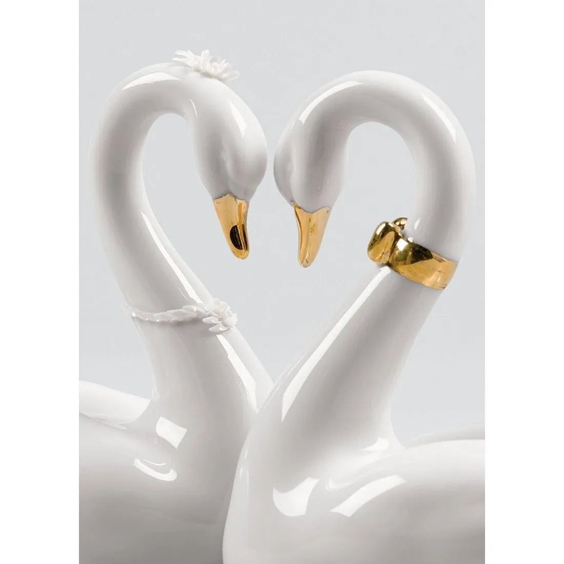 Endless Love Swans Figurine - Golden Luster (Lladro Special Order)