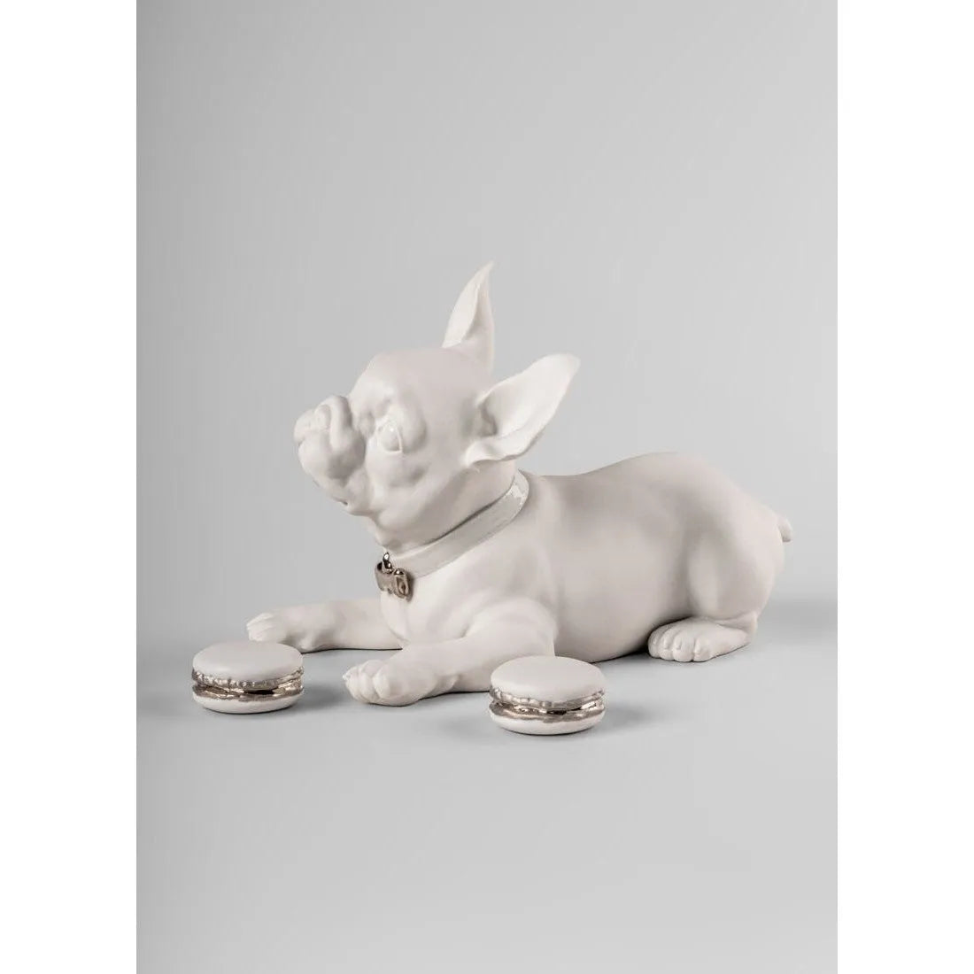 French Bulldog With Macarons Sculpture - Re-Deco (Lladro Special Order)