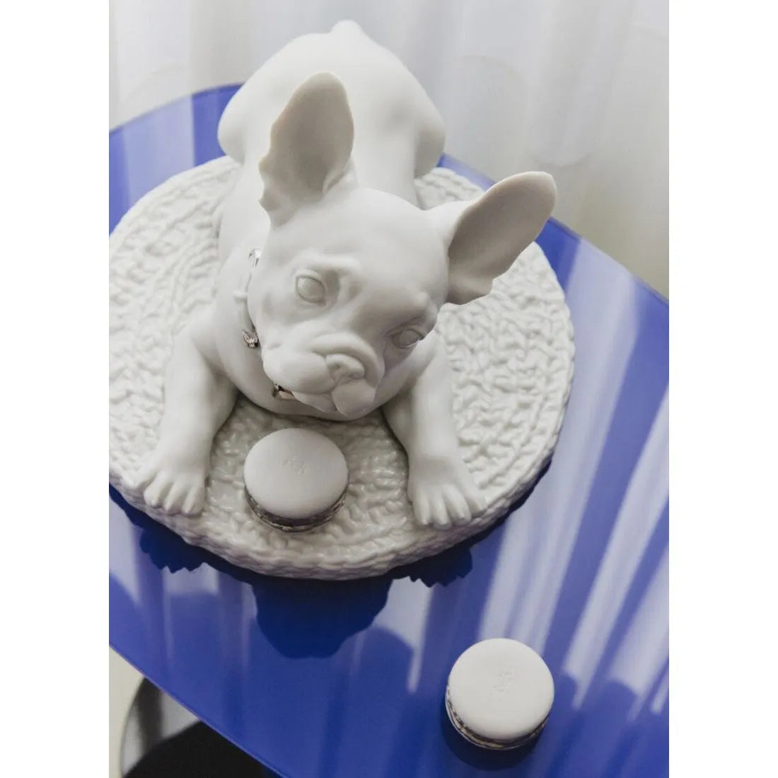 French Bulldog With Macarons Sculpture - Re-Deco (Lladro Special Order)