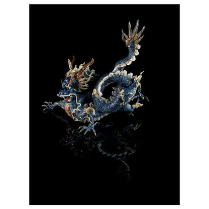 Great Dragon Sculpture - Blue Enamel (Limited Edition) (Lladro Special Order)