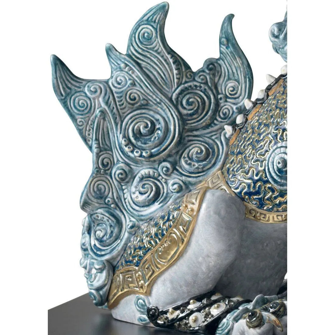 Guardian Lion Sculpture - Blue (Limited Edition) (Lladro Special Order)