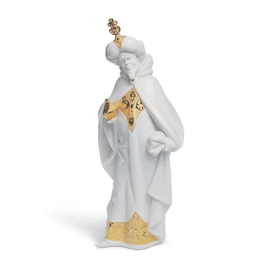 King Balthasar Nativity Figurine - Golden Lustre (Lladro Special Order)