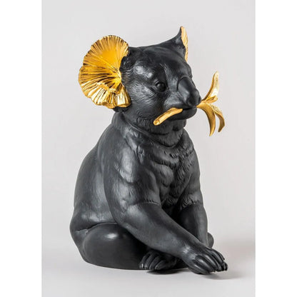 Koala Sculpture - Black-Gold (Limited Edition) (Lladro Special Order)