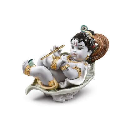 Krishna On Leaf Figurine (Lladro Special Order)