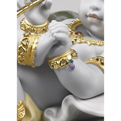 Krishna On Leaf Figurine (Lladro Special Order)